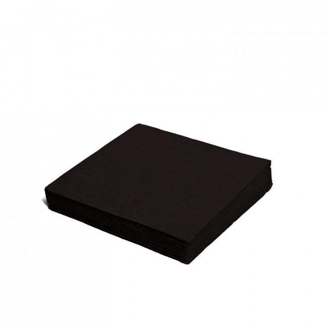 obrusky 2-vrstve 24x24cm cierne 250ks